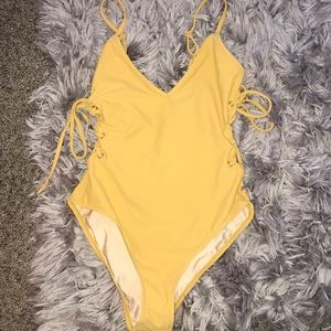 mustard Swim suit